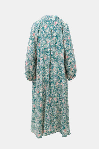 Natalie Martin Silk Floral Maxi Dress