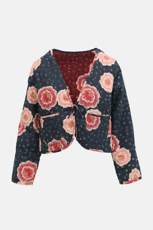Natalie Martin Floral Quilted Reversible Jacket
