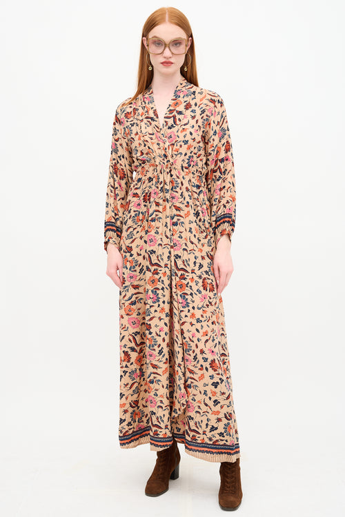 Natalie Martin Silk Floral Wrap Dress