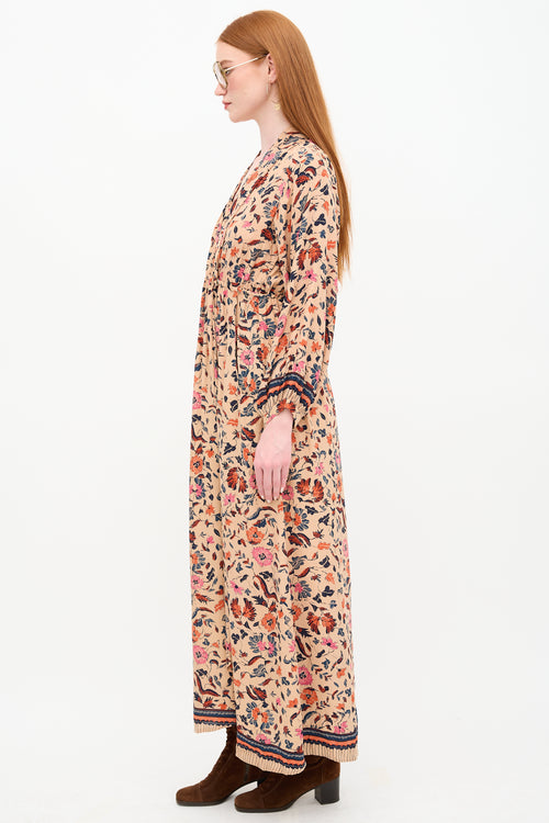 Natalie Martin Silk Floral Wrap Dress