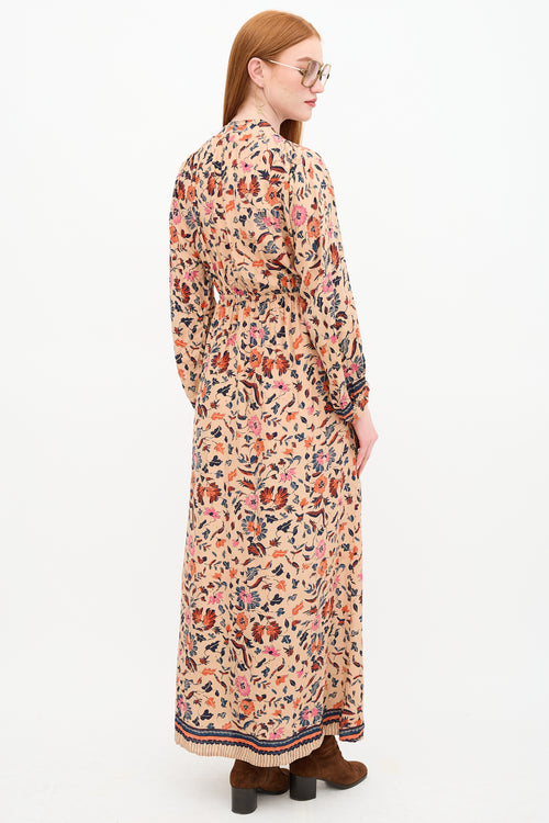 Natalie Martin Silk Floral Wrap Dress