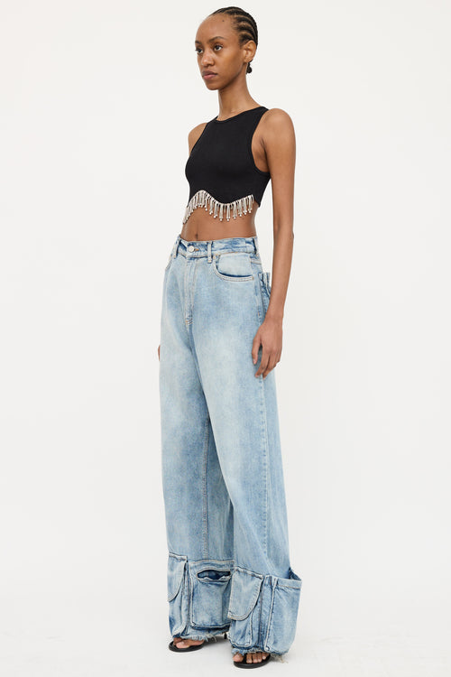 Natasha Zinko Wide Leg Cargo Jeans