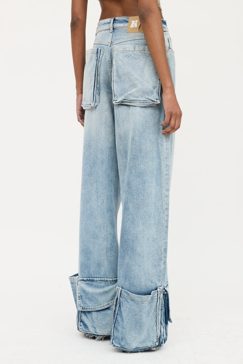 Natasha Zinko Wide Leg Cargo Jeans