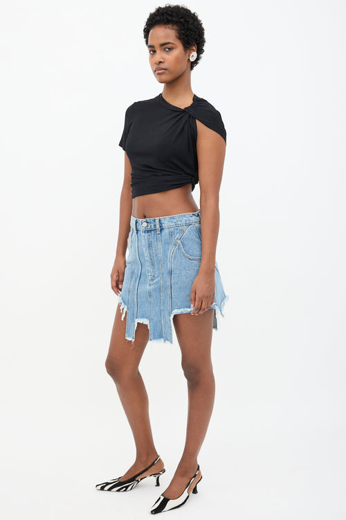 Natasha Zinko Denim Panel Skirt