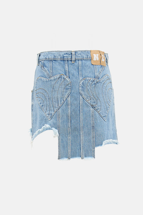 Natasha Zinko Denim Panel Skirt