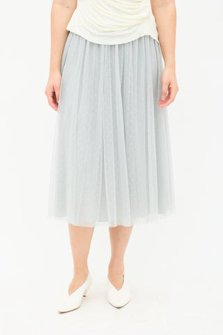 Needle & Thread Embroidered Tulle Skirt