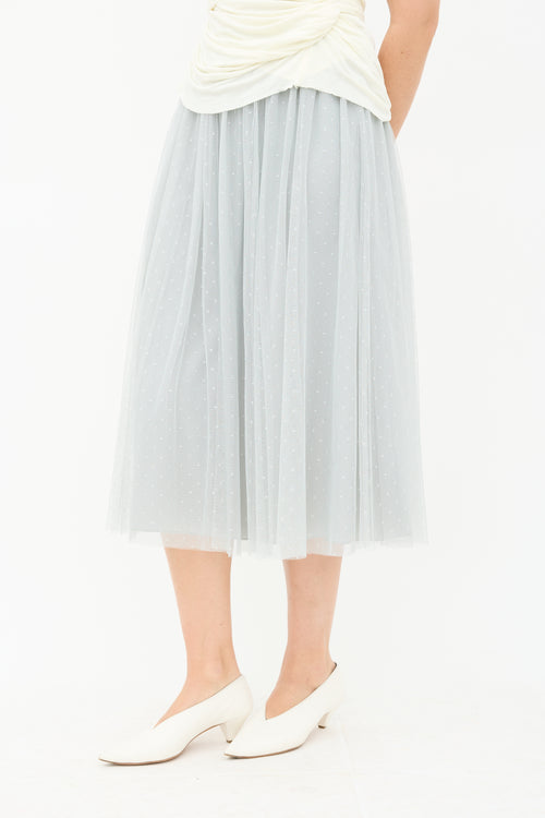 Needle & Thread Embroidered Tulle Skirt