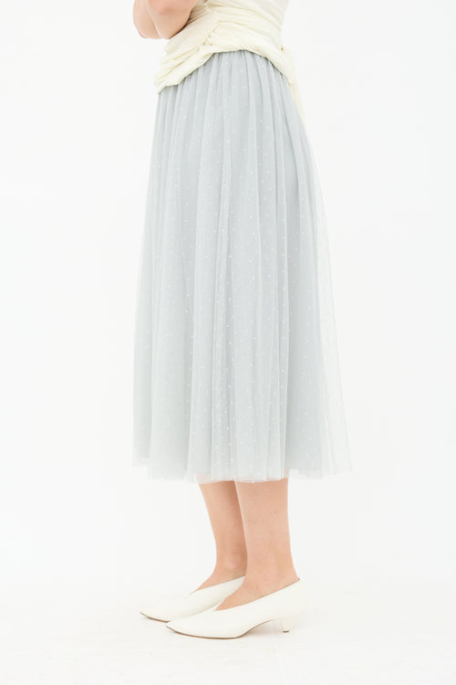 Needle & Thread Embroidered Tulle Skirt