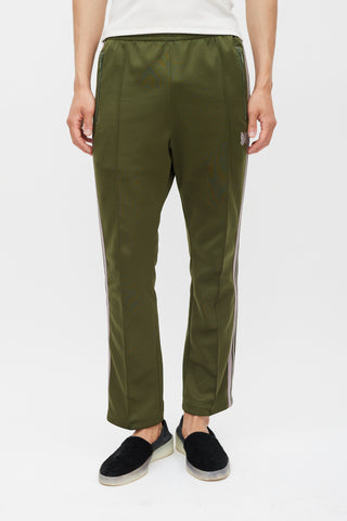Needles Green & Beige Logo Track Pant
