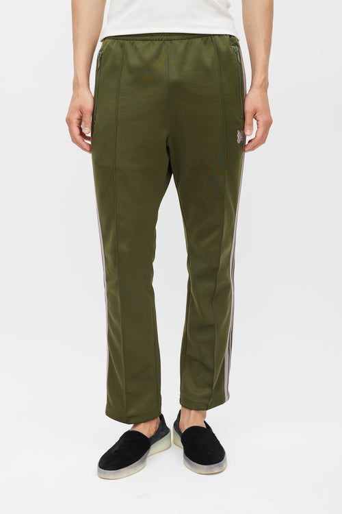 Needles Green & Beige Logo Track Pant