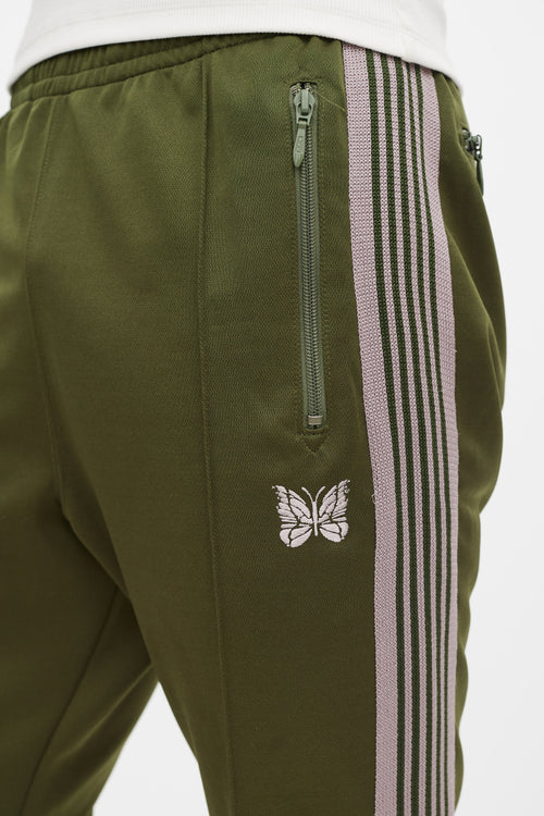 Needles Green & Beige Logo Track Pant