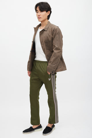 Needles Green & Beige Logo Track Pant