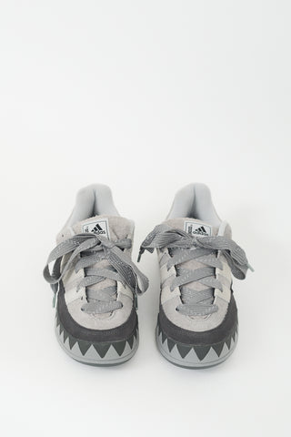 Neighborhood X Adidas Grey Suede Adimatic Sneaker