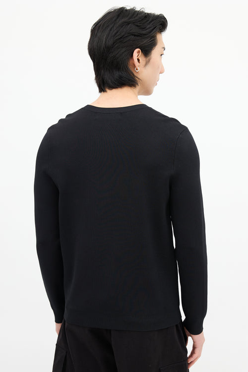 Neil Barrett Black & White Lightning Bolt Sweater