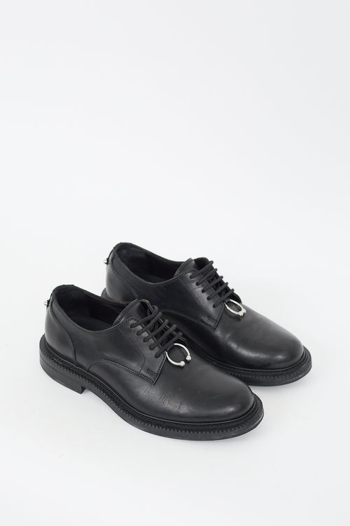 Neil Barrett Black Leather Pierced Punk Derby