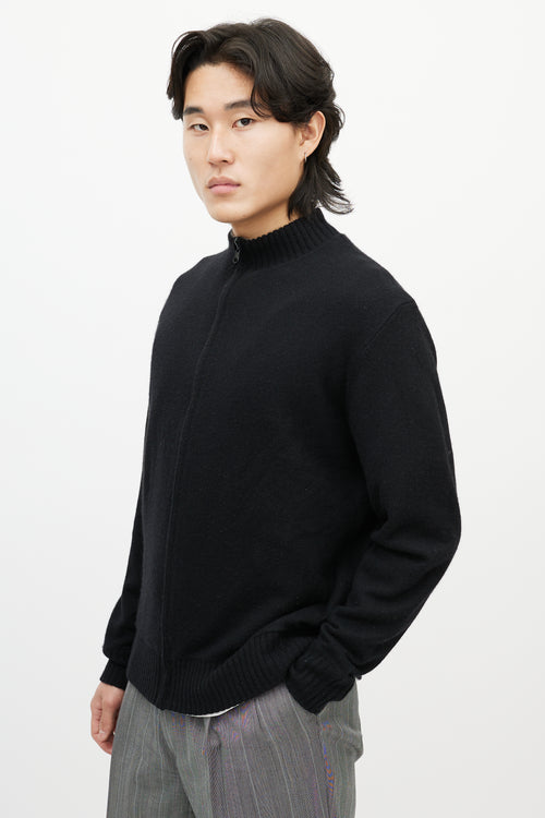 Neiman Marcus Black and Grey Reversible Sweater