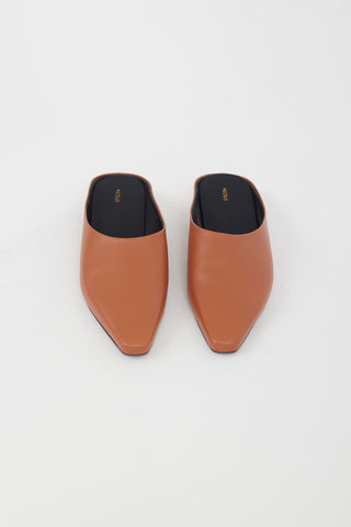 Neous Brown Leather  Mule