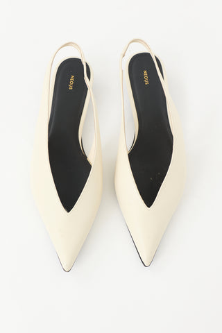 Neous Leather Turus Slingback Flat