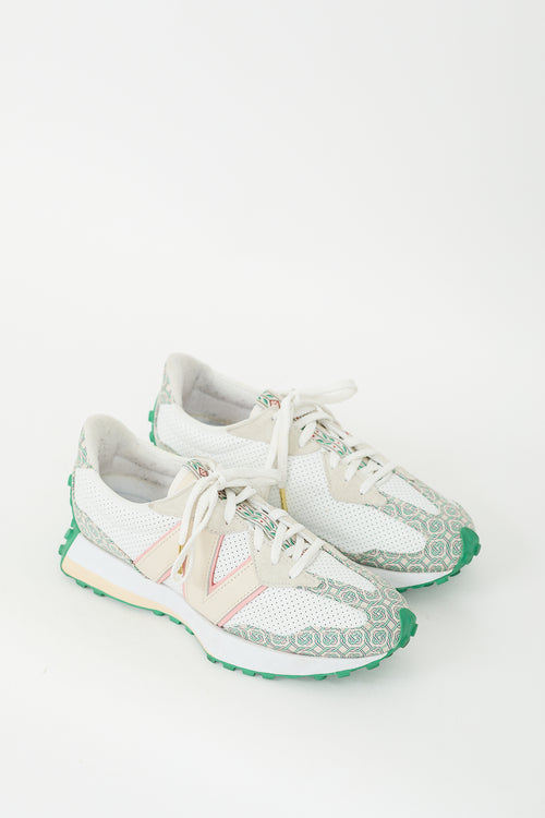 Casablanca X New Balance Munsell White & Green 327 Sneaker