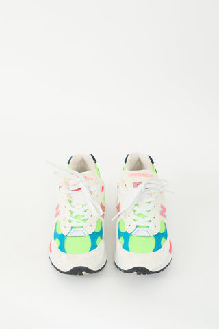 New Balance Neon Green & Multi Suede 992 Sneaker