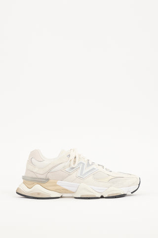 New Balance Beige Suede & Mesh 9060 Sneaker