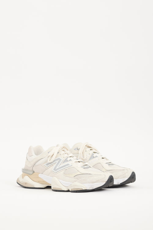 New Balance Beige Suede & Mesh 9060 Sneaker