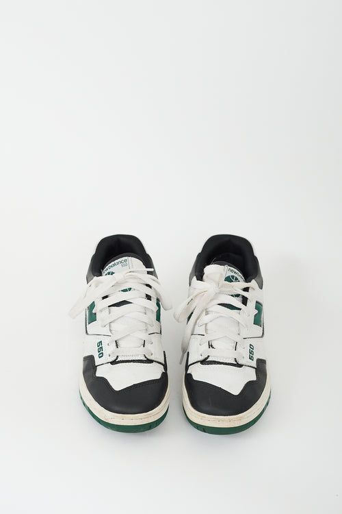 New Balance Green & Multi Leather 550 Sneaker