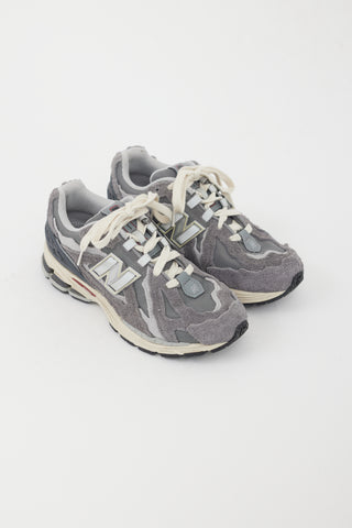 New Balance Grey & White 1906 Distressed Sneaker