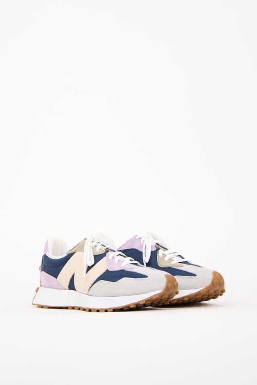 New Balance Navy & Multi Suede 327 Sneaker