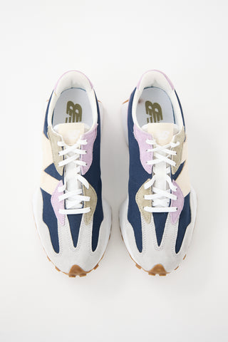 New Balance Navy & Multi Suede 327 Sneaker