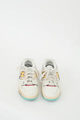 New Balance White & Multi Leather 550 Sneaker