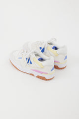 New Balanca White & Multicolour 550 Suede Sneaker