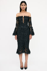 Nicholas Lace Off Shoulder Dress