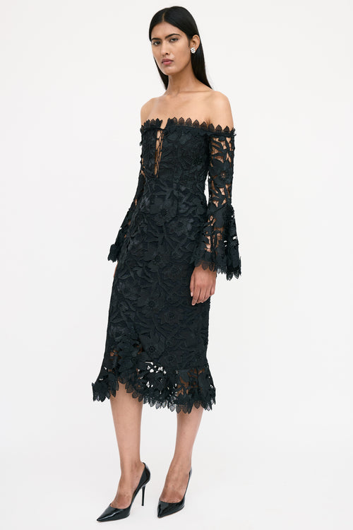 Nicholas Lace Off Shoulder Dress