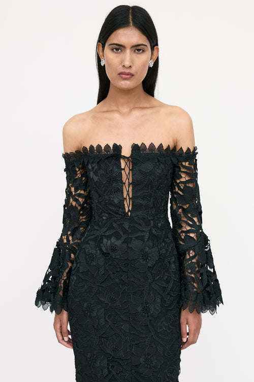Nicholas Lace Off Shoulder Dress