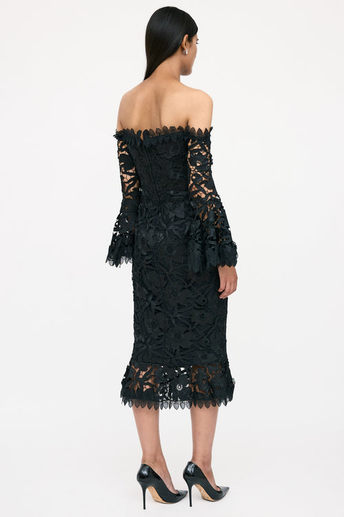 Nicholas Lace Off Shoulder Dress