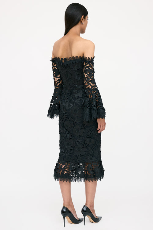 Nicholas Lace Off Shoulder Dress