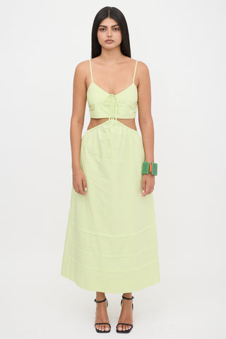 Nicholas Poplin Cutout Maxi Dress