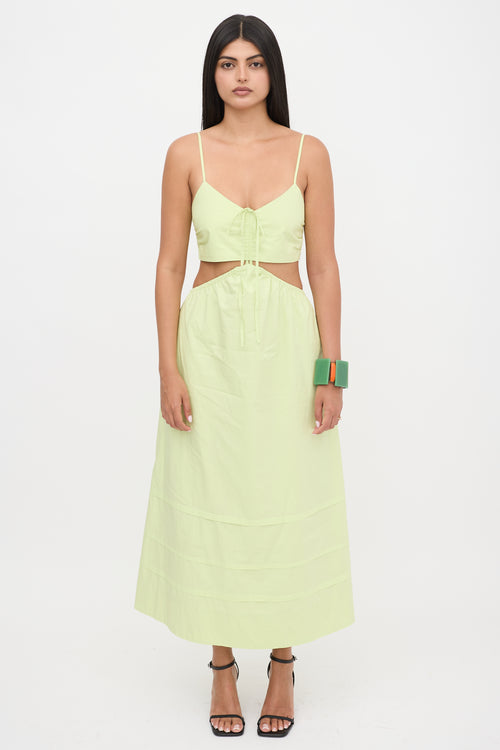 Nicholas Poplin Cutout Maxi Dress