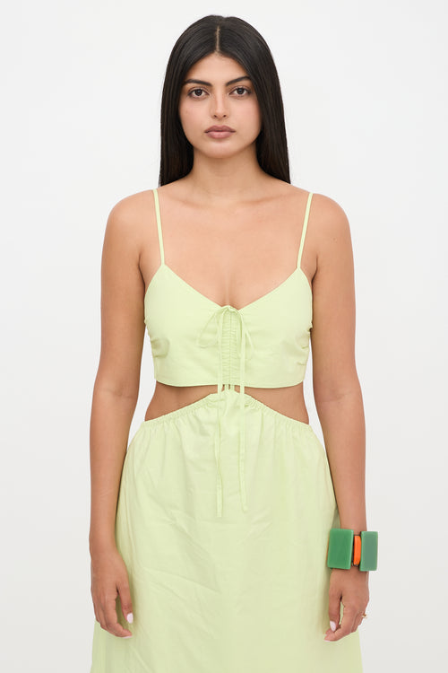 Nicholas Poplin Cutout Maxi Dress