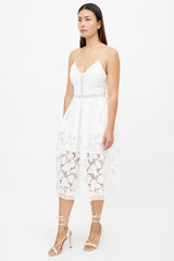 Nicholas White Lace Midi Dress