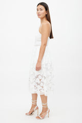 Nicholas White Lace Midi Dress