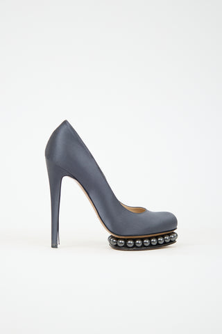 Nicholas Kirkwood Satin Casati Pearl Platform Pump