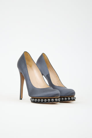 Nicholas Kirkwood Satin Casati Pearl Platform Pump