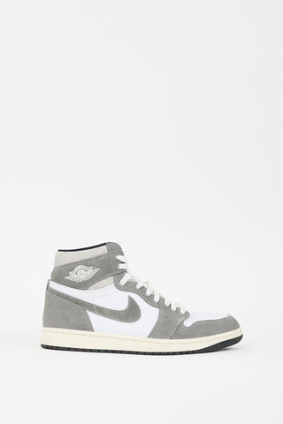 Nike Air Jordan Grey & White Retro High 1 Sneaker