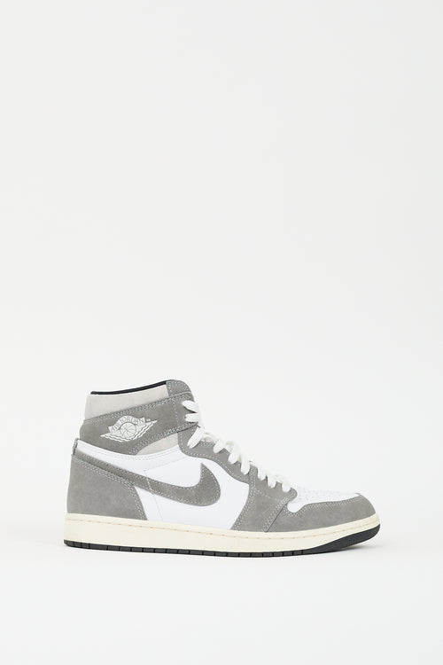 Nike Air Jordan Grey & White Retro High 1 Sneaker