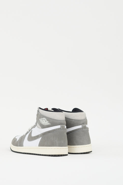 Nike Air Jordan Grey & White Retro High 1 Sneaker