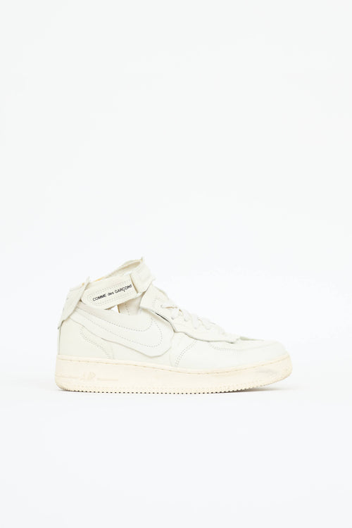 Comme des Garçons X Nike Leather Air Force 1 Sneaker