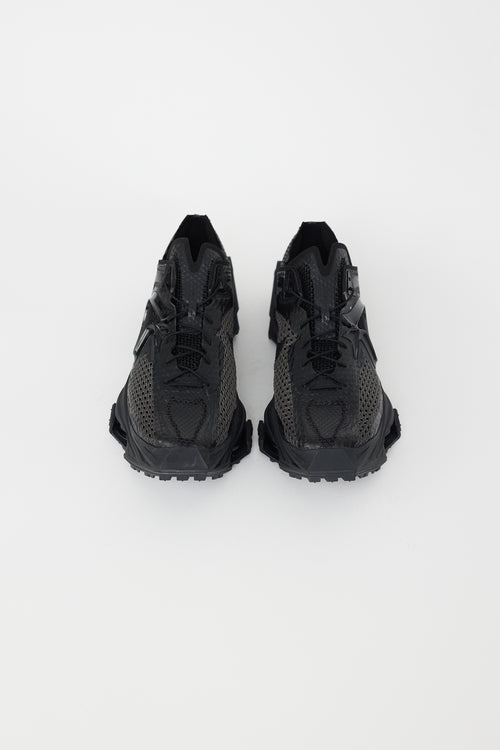 MMW X Nike Black & Grey Mesh Zoom 4 Sneaker