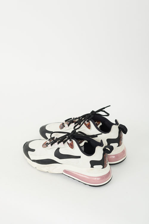 Nike White & Black Air 270 React Sneaker